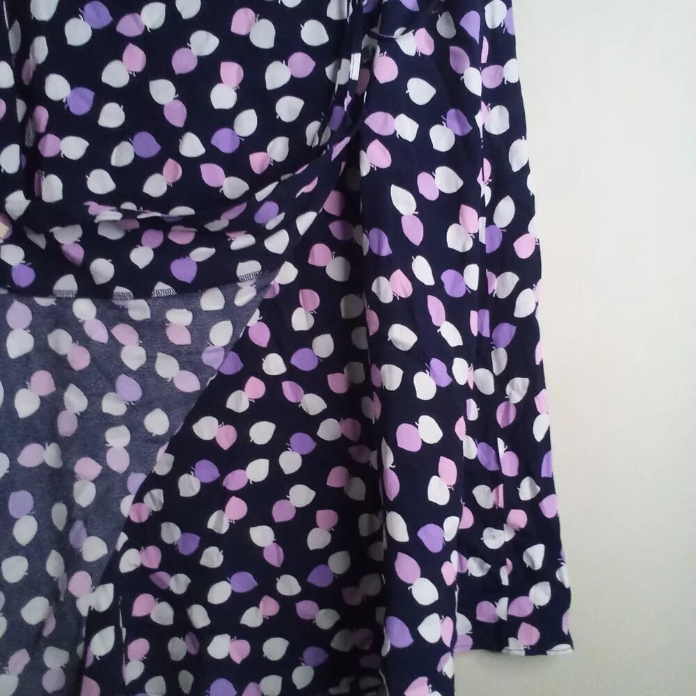 Talbots Skirt Women 16P 16 Petite Wrap Look Side Zip Pattern Blue Pink Purple